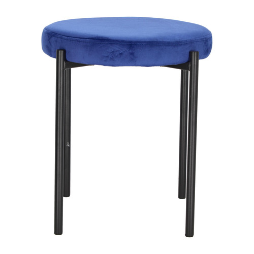 Stool Madonna, velvet, blue