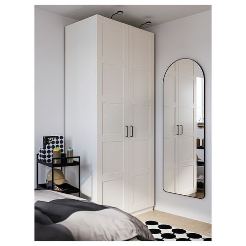 LINDBYN Mirror, black, 60x170 cm
