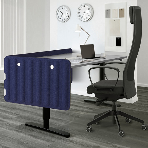 EILIF Desk screen, blue, 80x48 cm