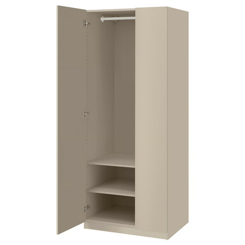 PAX / FORSAND Wardrobe combination, grey-beige/grey-beige, 75x60x201 cm