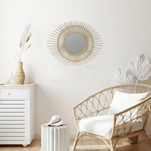 Decorative Mirror Milos, rattan