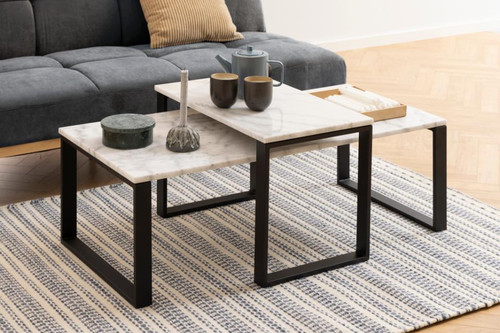 Set of Coffee Tables Nest Tables Katrine, white