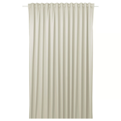 BENGTA Block-out curtain, 1 piece, beige/with heading tape, 210x300 cm