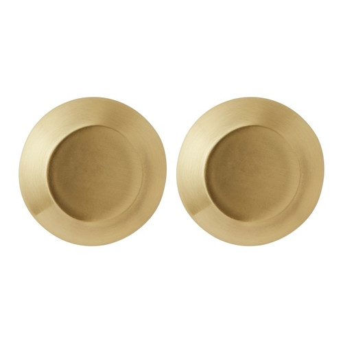 GoodHome Cabinet Knob Handle Nutmeg, gold/brass, 2 pack