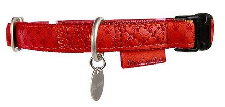 Zolux Dog Collar Mac Leather 10mm, red
