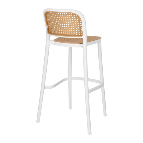 Bar Stool with Backrest Antonio, white