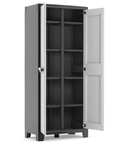 Outdoor/Workshop High Cabinet Multispace, black-grey
