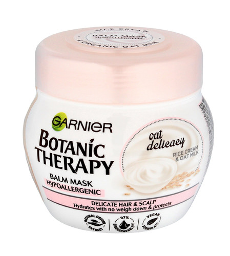 Garnier Botanic Therapy Balm Mask for Delicate Hair & Scalp Hypoallergenic Oat Delicacy Vegan 300ml