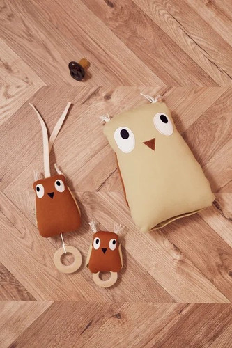 Kid's Concept EDVIN Rattle Owl, rust, 0+