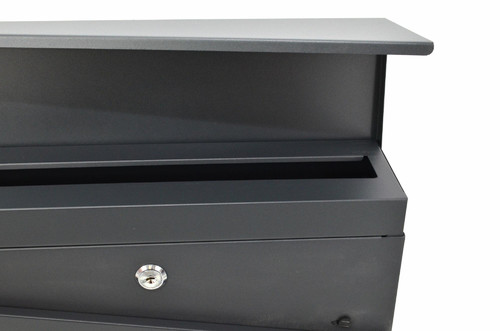 Modern Wall-Mount Letterbox, Anthracite, 370x370x105mm
