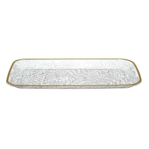 Tray Mirage 34cm, gold rim, plastic