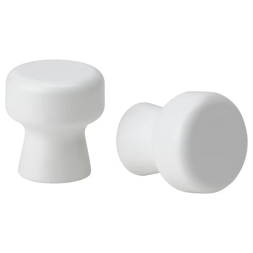 ODLINGSGRÄNS Knob, white, 27 mm