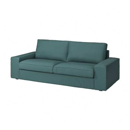 KIVIK Cover three-seat sofa, Kelinge grey-turquoise