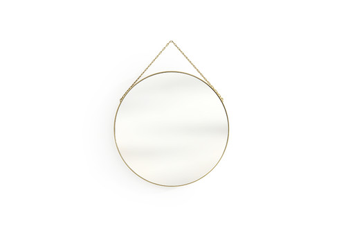 Round Mirror with Metal Frame Nicole 60cm, gold