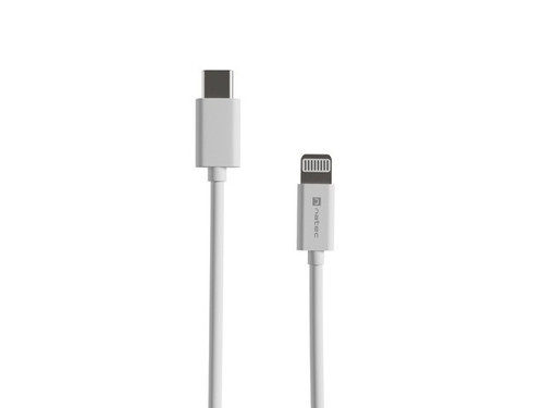 NATEC USB Cable LIGHTNING(M)->USB-C(M) Prati 1m, white