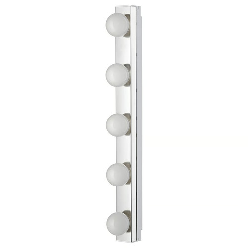 LEDSJÖ LED wall lamp, stainless steel