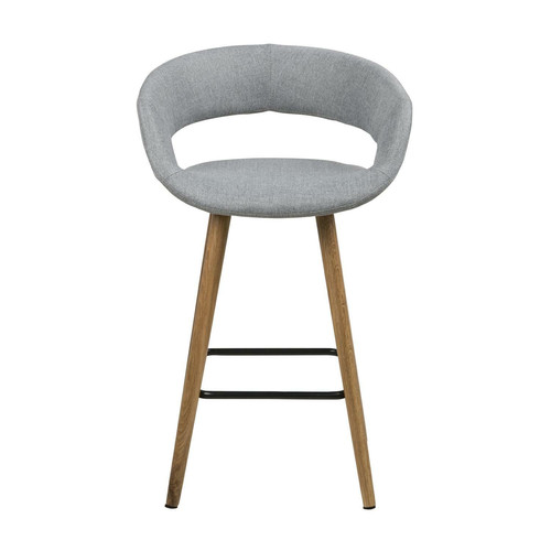 Bar Stool Grace, low, light grey