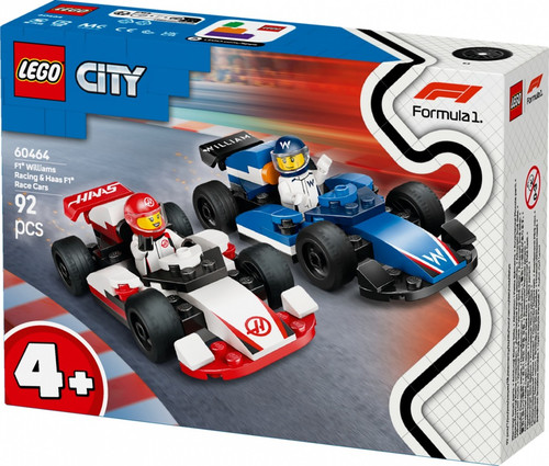 LEGO City F1 Williams Racing & Haas F1 Race Cars 4+