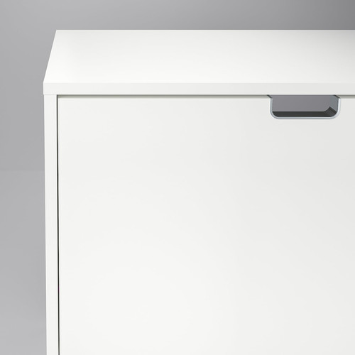 STÄLL Shoe cabinet with 3 compartments, white, 79x29x148 cm