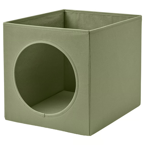UTSÅDD Cat house, green, 33x38x33 cm
