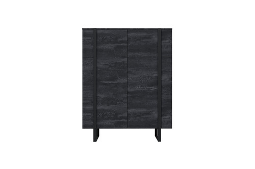 Two-Door Cabinet Verica 120 cm, charcoal/black legs