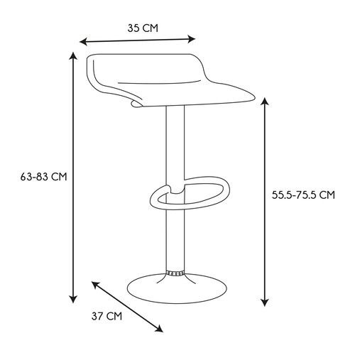 Bar Stool Dawen, black