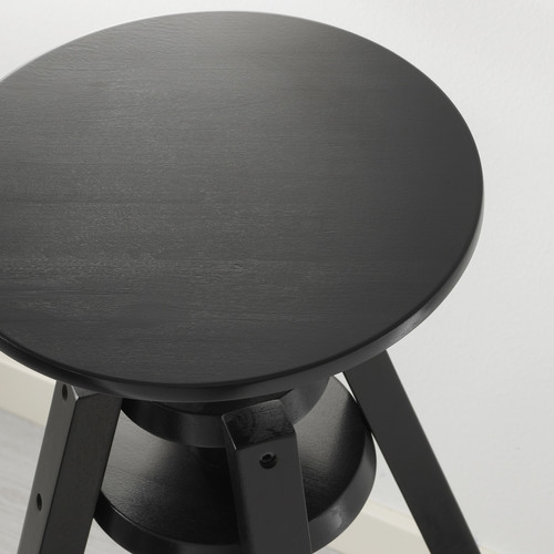 SANDSBERG / DALFRED Bar table and 2 bar stools, black/black, 67x67 cm