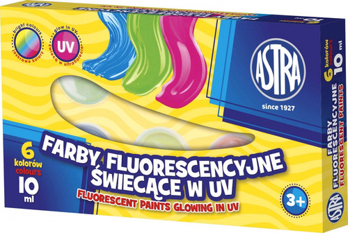 Astra Fluorescent Poster Paints 6 Colours x 10ml