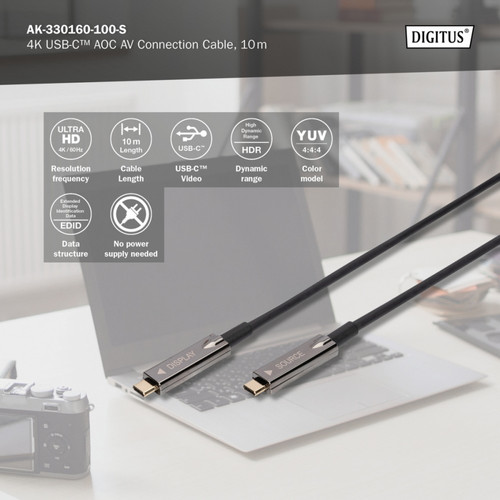 DIGITUS 4K USB Type-C AOC AV Connection Cable