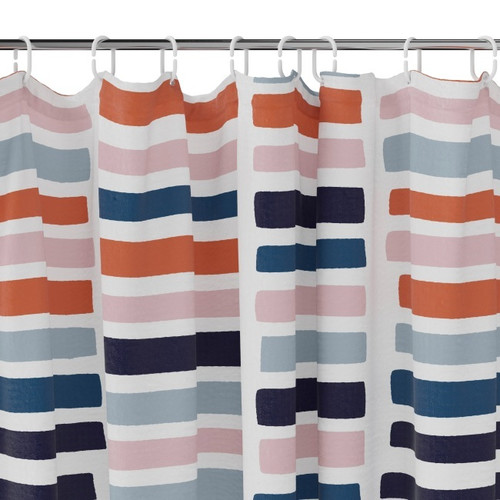 Shower Curtain GoodHome Kina 180 x 200 cm, multicolour stripes