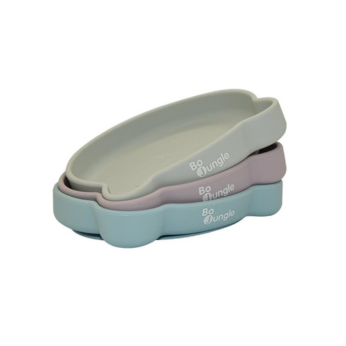 Bo Jungle B-Suction Plate Bear Grey