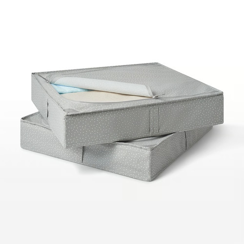 LENAST Bed storage box, light grey, 57x60 cm