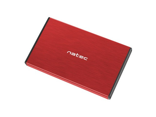 Natec External HDD Enclosure Rhino Go 2.5" USB 3.0, red