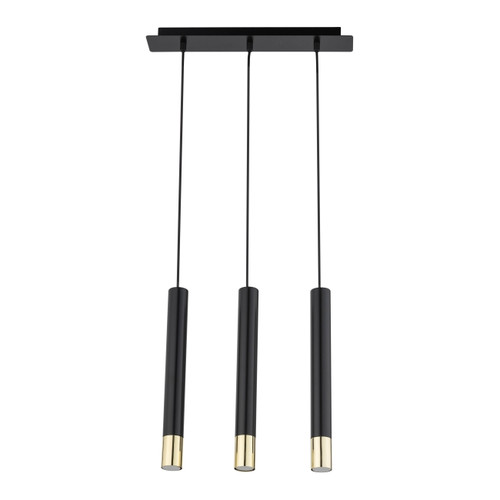 Pendant Lamp Sopel 3 x GU10, black/gold