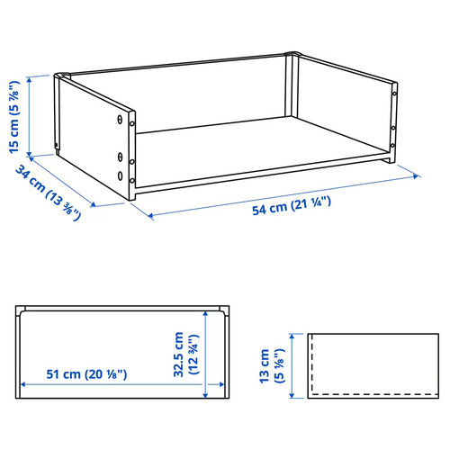 BESTÅ Drawer frame, black-brown, 60x15x40 cm
