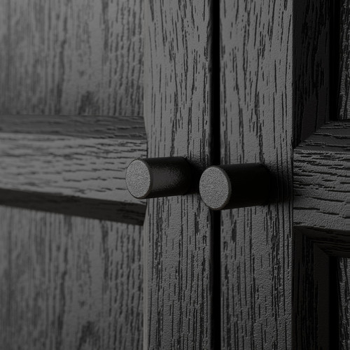 OXBERG Door, black oak effect, 40x192 cm