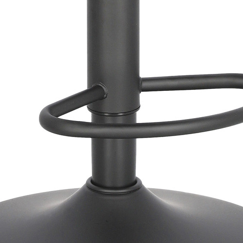 Bar Stool with Backrest Dafne VIC, black