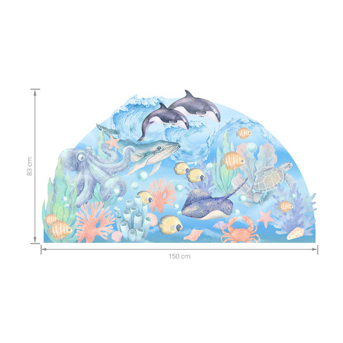 Wall Sticker Set 150x83cm - Underwater world