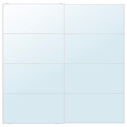 AULI Pair of sliding doors, mirror glass, 200x201 cm