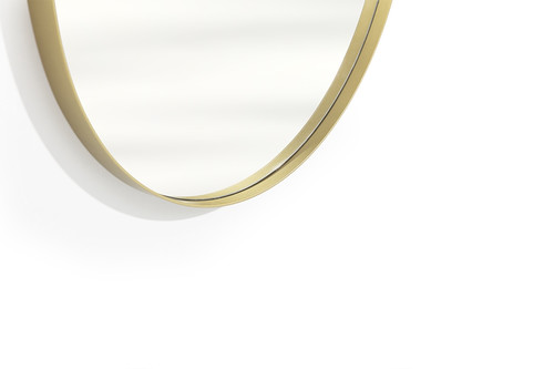 Round Mirror with Metal Frame Nicole 80cm, gold