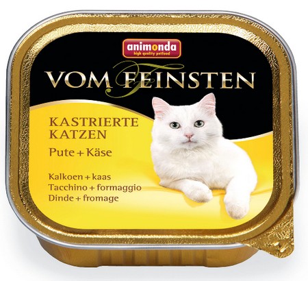 Animonda vom Feinsten Castrated Cats Neutered Cat Food Turkey & Cheese 100g