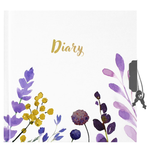 Diary with Padlock Flowers