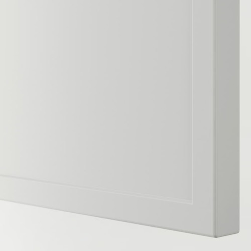 METOD Wall cabinet with shelves, white/Aspudden light grey, 60x60 cm