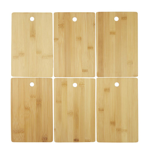 Bamboo Cutting & Serving Boards, Set of 6 with Stand