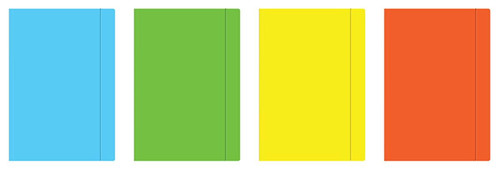 Paper Folder with Elastic Band A5 Colour 10-pack, assorted patterns