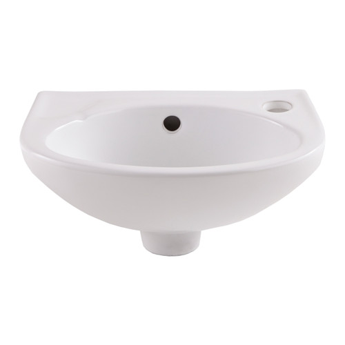 Ceramic Wall-Mounted Basin GoodHome Bori 35x23cm, white