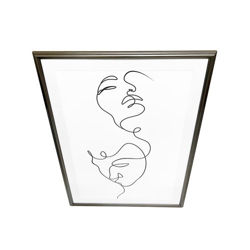 GoodHome Picture Frame Blanton 70 x 100 cm, antique silver