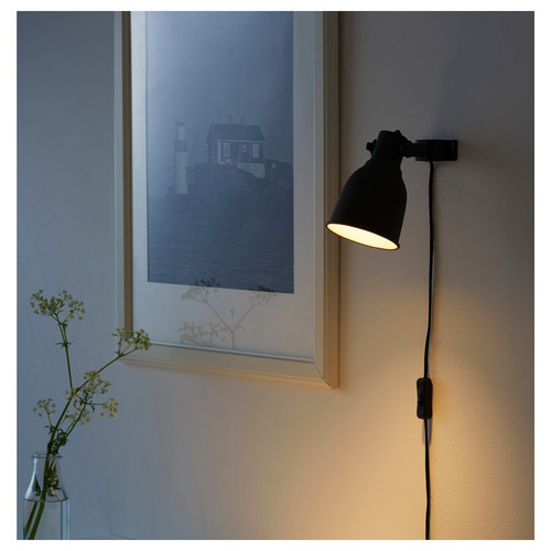 HEKTAR Wall/clamp spotlight, dark grey