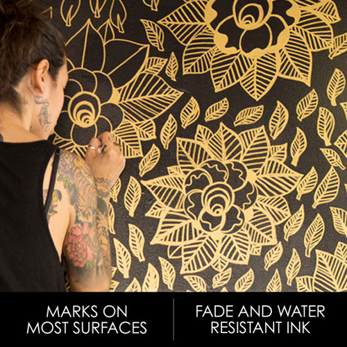 Sharpie Metallic Markers Set Gold, Silver, Brown 3pcs