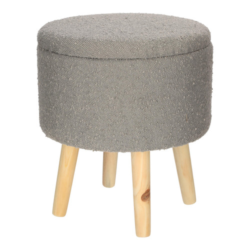 Stool with Storage L Neely, light grey